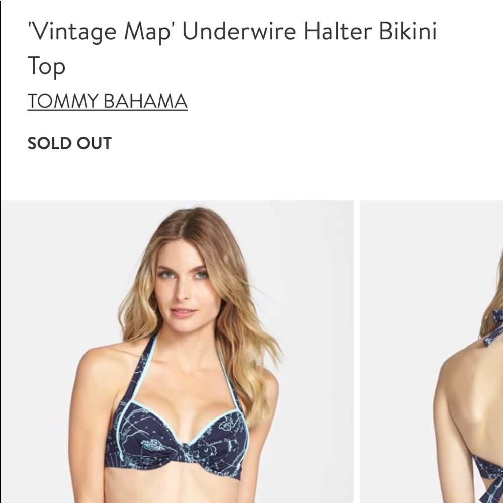 Tommy bahama vintage map bikini never worn